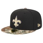 mens new era black new orleans saints active two-tone camo 59fifty fitted hat | New Orleans Saints Shop For NFL Gear & Apparel
