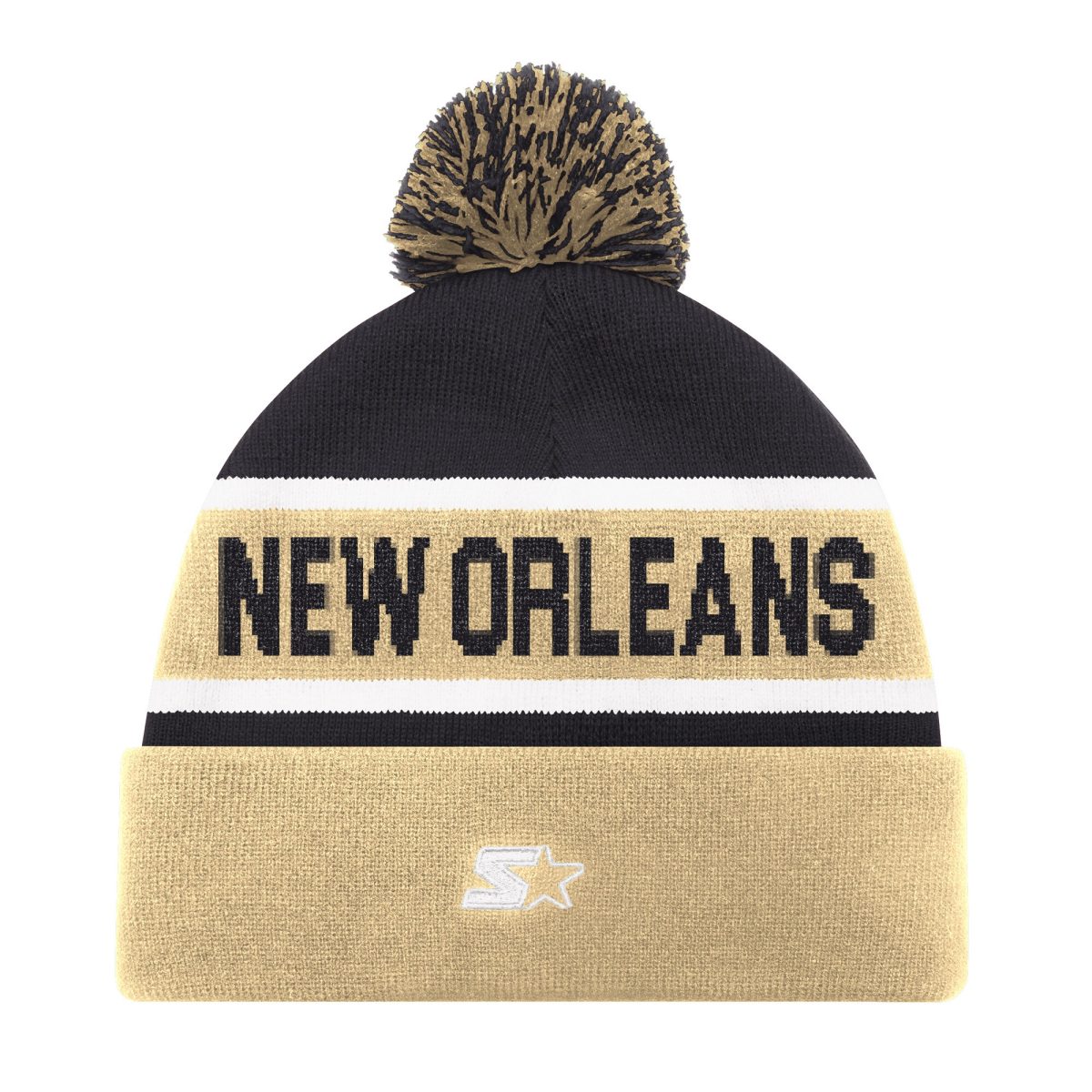 unisex starter gold new orleans saints cuffed knit hat with pom | New Orleans Saints Shop For NFL Gear & Apparel
