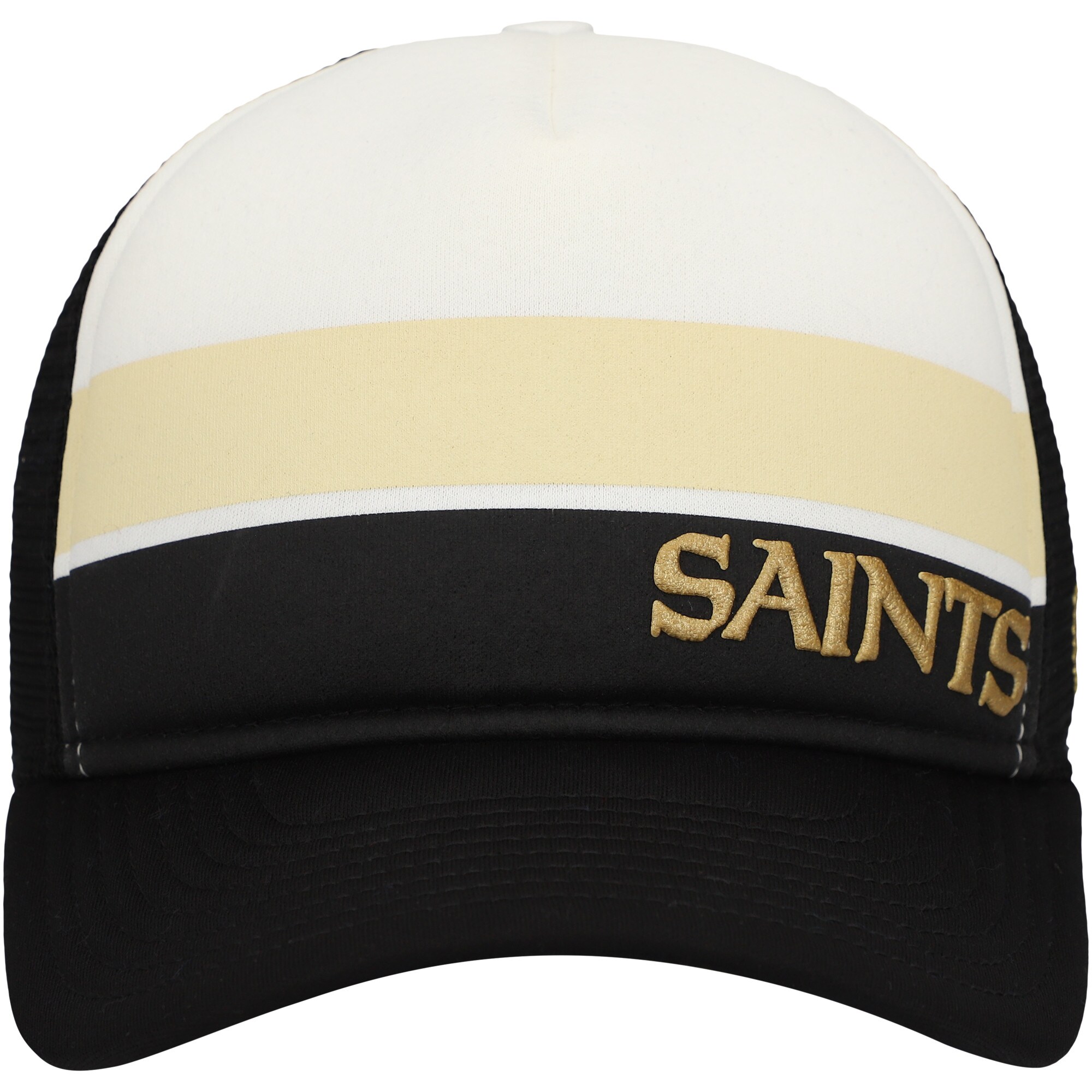youth new era black new orleans saints sport night color block 9forty a-frame trucker adjustable hat | New Orleans Saints Shop For NFL Gear & Apparel
